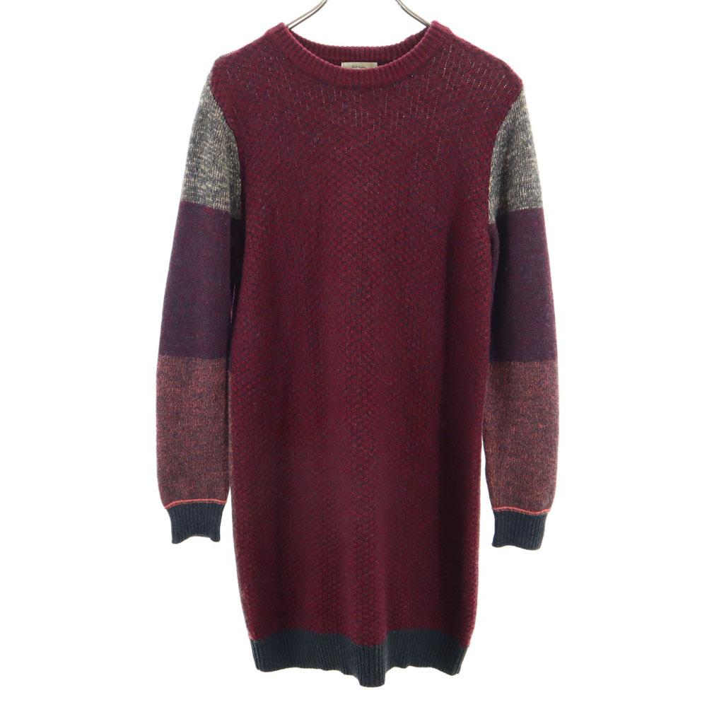 

Paul Smith шерсть Вязаное платье с длинным рукавом M Бордовый Женский Б/у