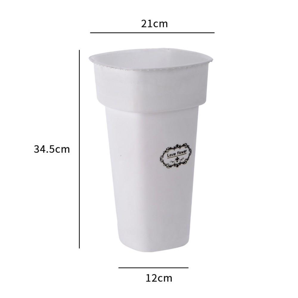 Square Flower Bucket Plastic Flower Reviver Flower Conditioning Bucket Deep Water Flower Pot Fresh Dry Flower белый