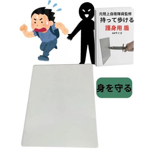 Self-Defense, Anti-Stab, Polycarbonate Shield, A4 Size, 5mm Thick, Portable, for International Travel (1 Sheet)