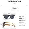 New Arrivals Black Wooden UV Protection Sunglasses for Men Bamboo Sunglasses Red UV400 Lenses Fashion Driving Shades Glasses