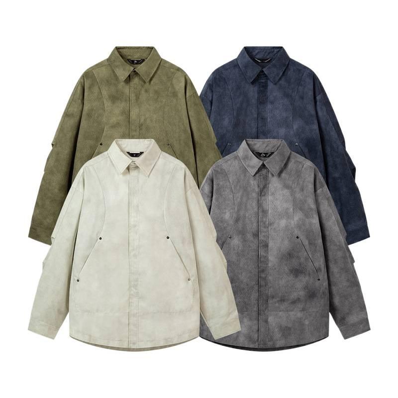 Workwear Jacket Men's Lapel Jacket Coach Clothing Autumn and Winter New Loose Leisure Sports Retro