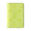 Logo Print Leather Card Holder Men Accessories Yellow M14113