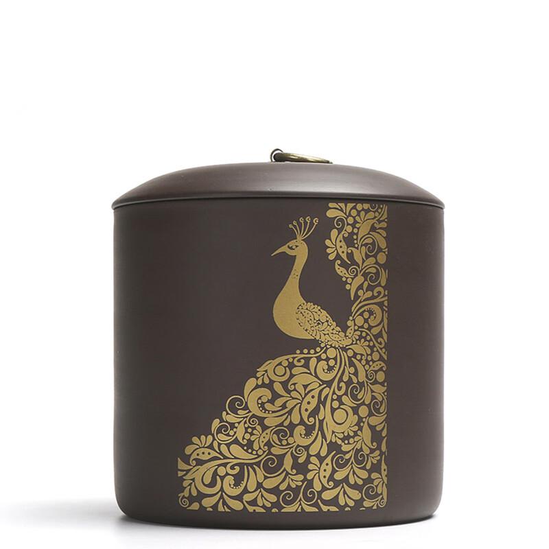 Lotus Fragrance Ceramic Tea Caddy