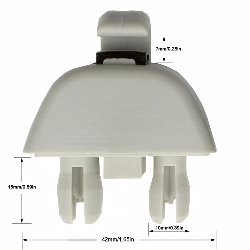 2X Gray Sun Visor Support Retainer Clip Hook For VW Passat Polo Skoda Citigo Rapid 2012 2013 2014 2015 Seat 6RD857561 6R0857561