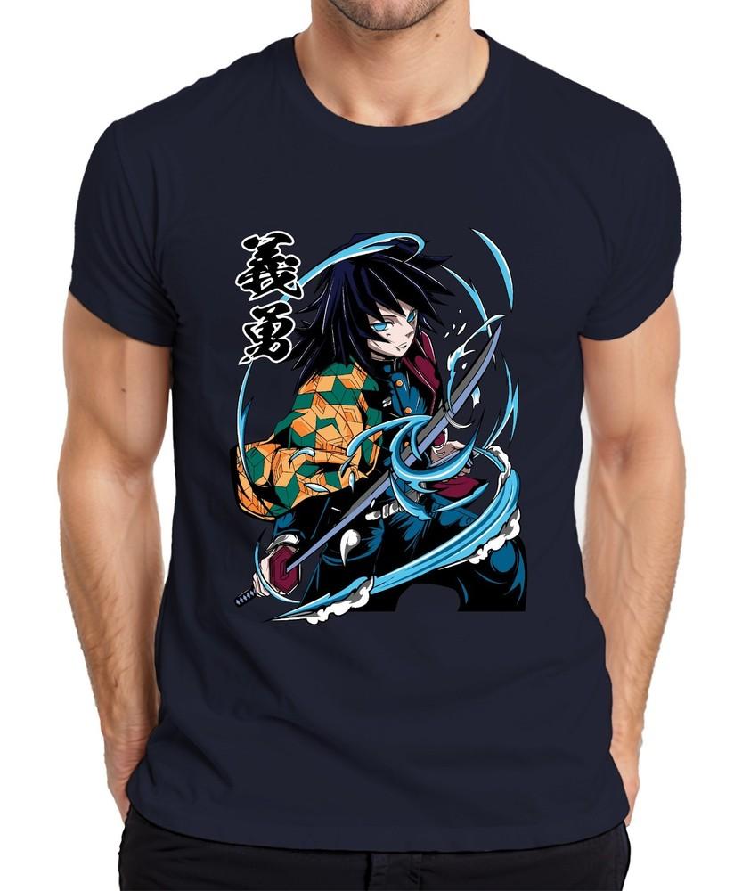 Giyu Tomioka Demon Hunter Waterblade Anime Gift Collector Unisexs Tshirt