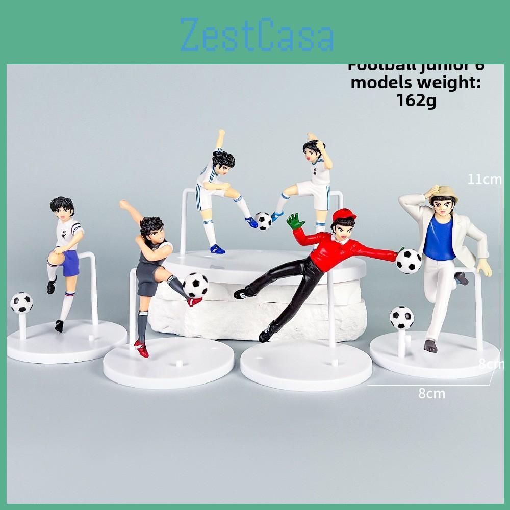 Tsubasa Anime Captain Character Playing Soccer Scene Model Desktop Ornament
