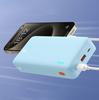 Powerbank 20000mAh Airpow 20W with USBA USBC cable 50cm blue