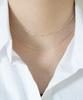 Alleun Silver 925 Square Chain Snake Chain Silver Necklace Choker Mini