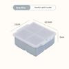 4/6/8 Grid Ice Cube Tray Silicone Ice Cube Moulds  Pot Base Packaging Box With/Without Lids Reusable Square Ice Cube Mould