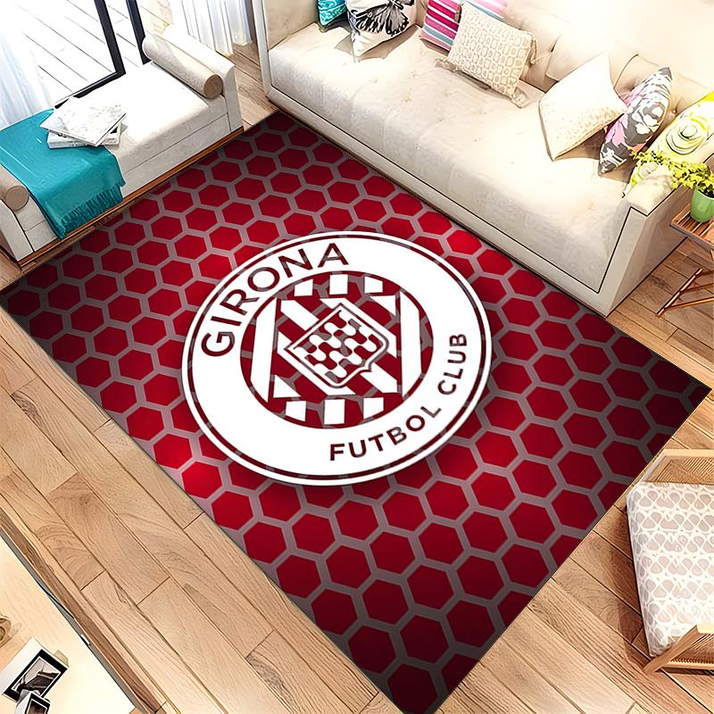 Girona FC (5) Rug Suitable For Living Rooms Bedrooms Computer Rooms Dining Areas And Placement Under Tables And Chairs Also An Ideal Choice For Office