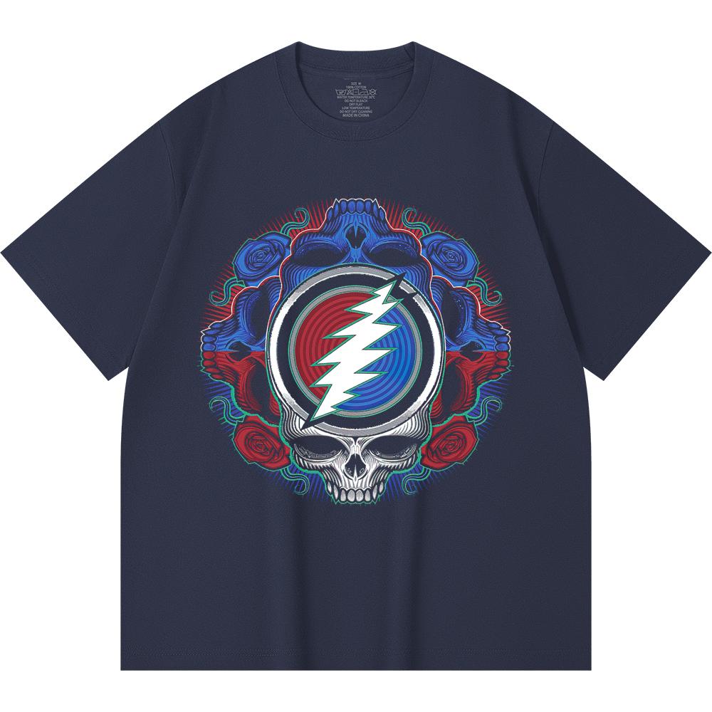 230 Gsm 100% Cotton Heavy Metal T-Shirt  Rock Band Popular Music Print Unisex Heavy Cotton T Shirt