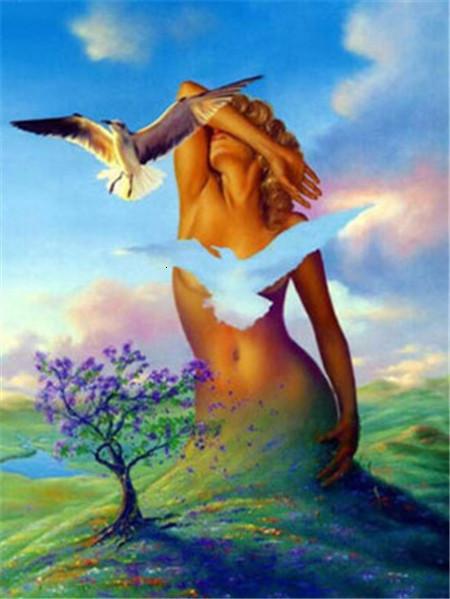 5D Full Drill Diamond Painting Waterfall Nutural Landscape Embroidery Cross Stitch Decoration for Home