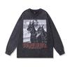 TKPA Doberman Vintage Crew Neck Unisex T-Shirt – Washed, Retro High Street Style, Loose Fit, Short Sleeve Streetwear