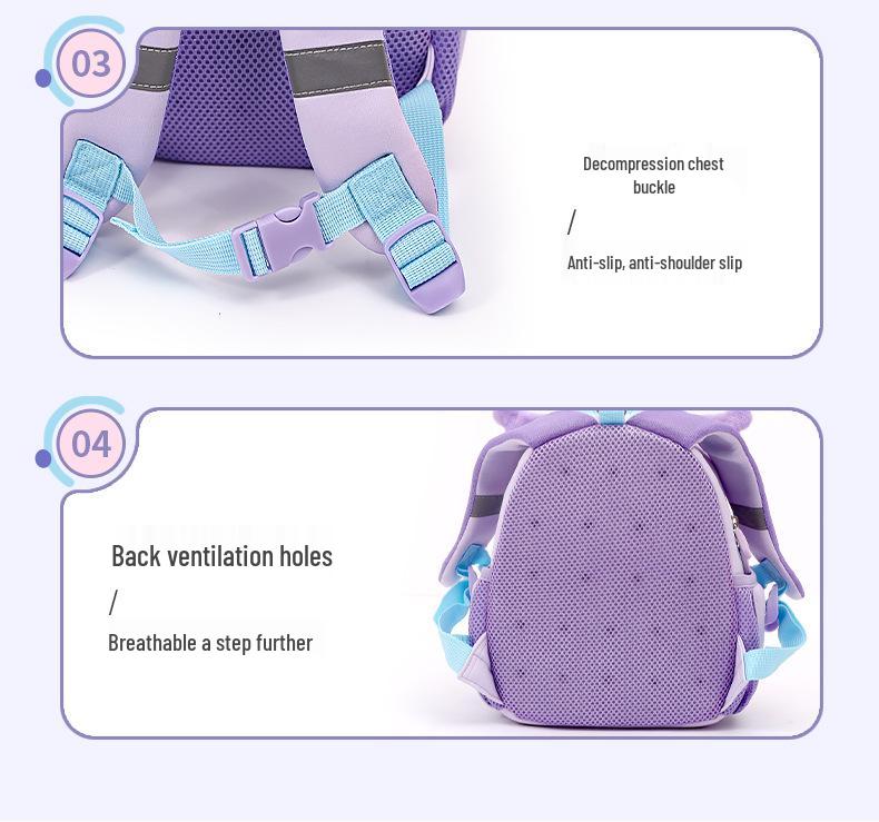 Children's Cute Cartoon Backpack for Kindergarten, Ages 3-6