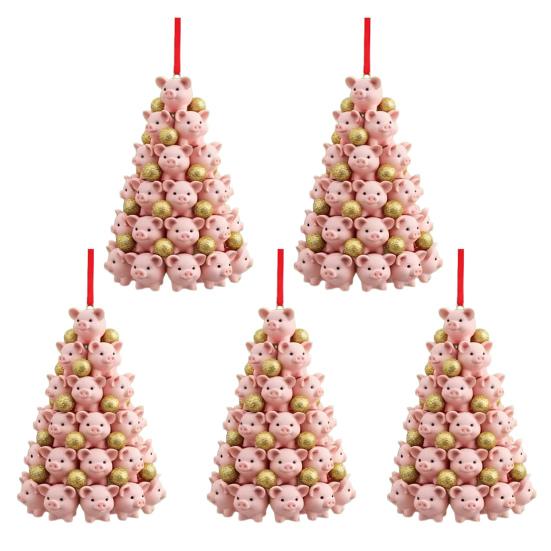 Stacking Animal Pendant Animal Christmas Tree Pendant 2D Acrylic Hanging Decoration for Xmas Tree Backpack Keychain Car