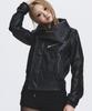 Lecyto Geometric Leather Jacket_[Black]
