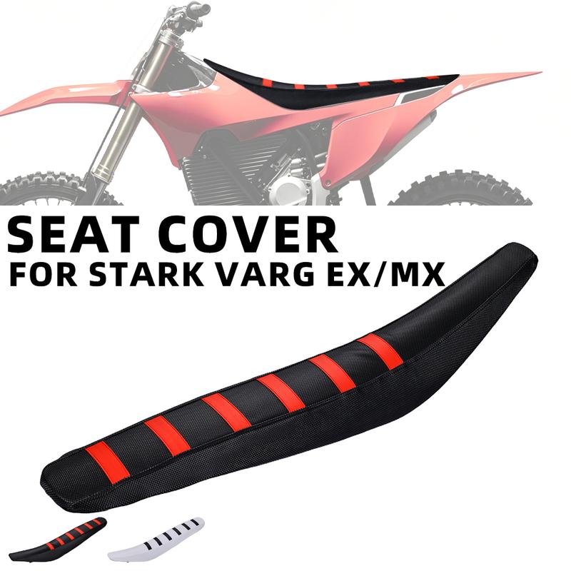 Anti-Skid Gripper Soft Seat Pad Cushion Cover Protector Breathable Motorcycle Accessories For Stark Varg Dirt Bike E-Bike PVC black and red