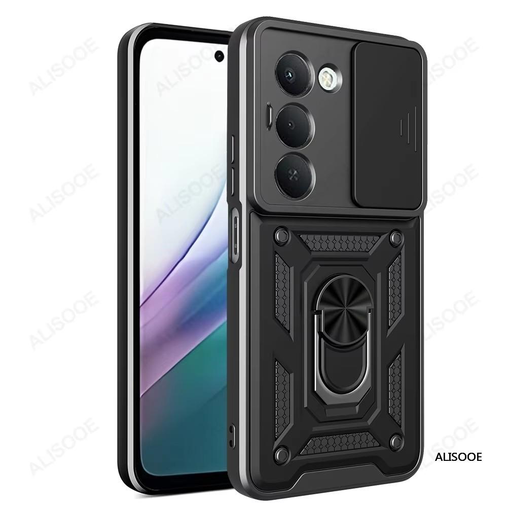 

Чохол для Redmi 15 4G Global (171мм) Чохол Armor Слайд Камера Кільце Підставка Захист Чохол для Телефону Capa Redmi 15 4G (171mm) чорний