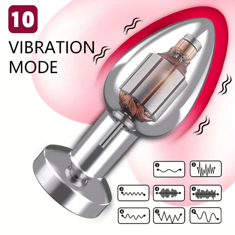 Anal Vibrator Male Wireless Butt Plug Remote Control Prostate Massager Female Clit Stimulator Masturbator Sex Toy for Couple