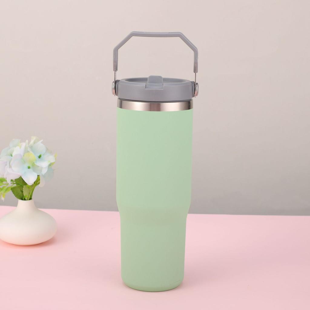 600/900ml New Car Cup Outdoor Portable Handheld Ice King Cup Vacuum Insulated Large Capacity Insulated Bottle
