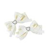 2pcs Heart Shaped Bow Hair Clip Sweet Rhinestone Double Ponytail Headwear Kawaii Lolita Cosplay Headdress Jk Uniform Hair Accessory