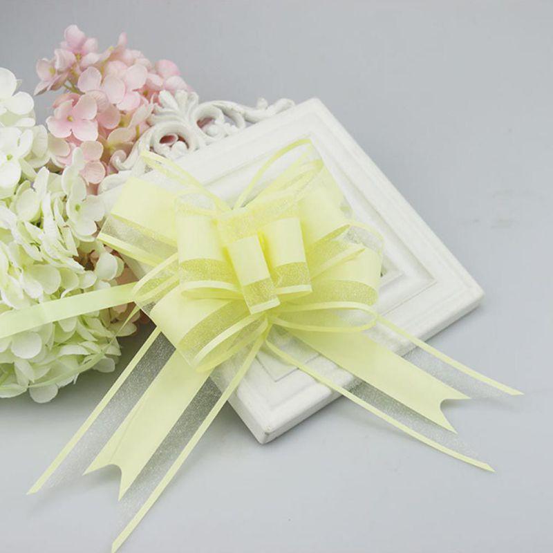 10Pcs Flower Car Gifts Wedding Pull Bow Ribbons Wrap Packing Valentines Day Birthday Events Party Supplies Valentine