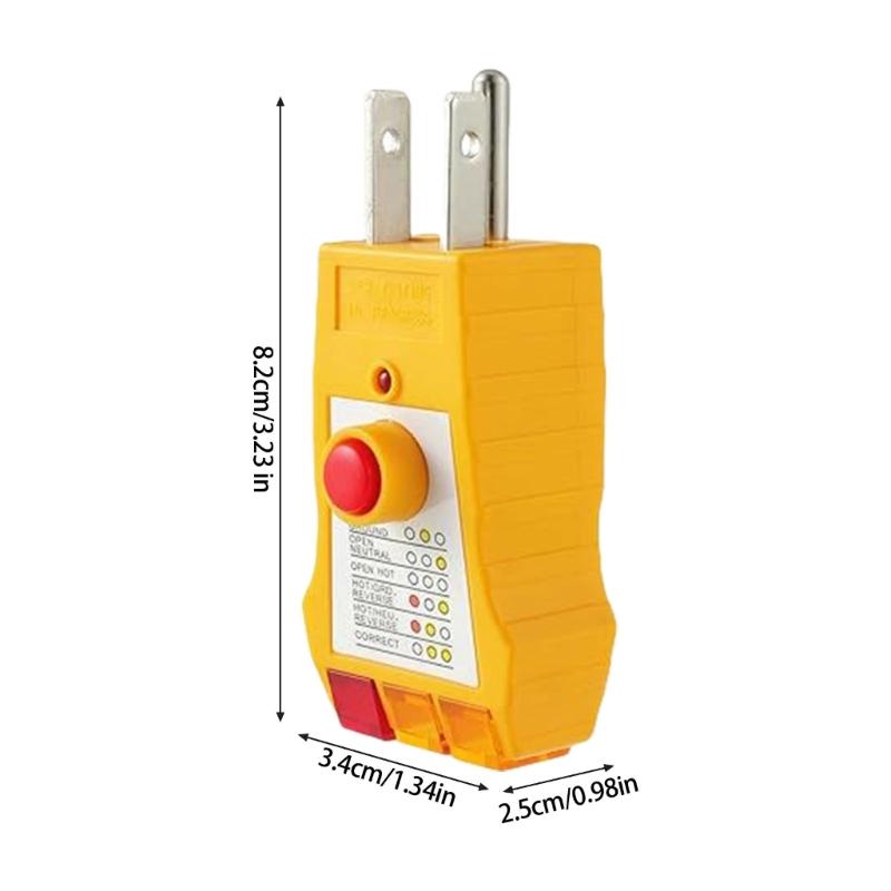 Multipurpose Electrical Receptacle Tester With GFCI Functionality for Accurate Grounding Checks In Home Outlets
