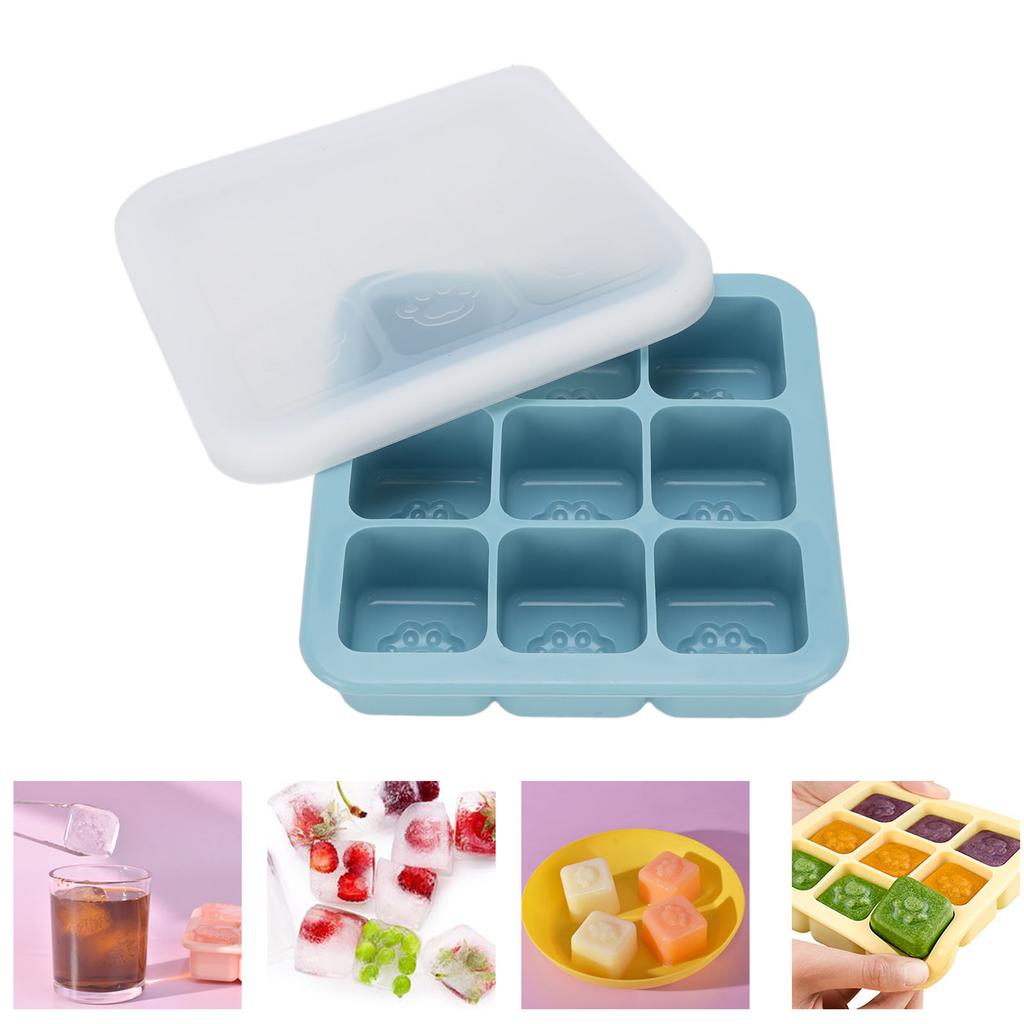 Silicone   Tray Multipurpose Flexible Easy Release Baby Food   Tray for Home Kitchen