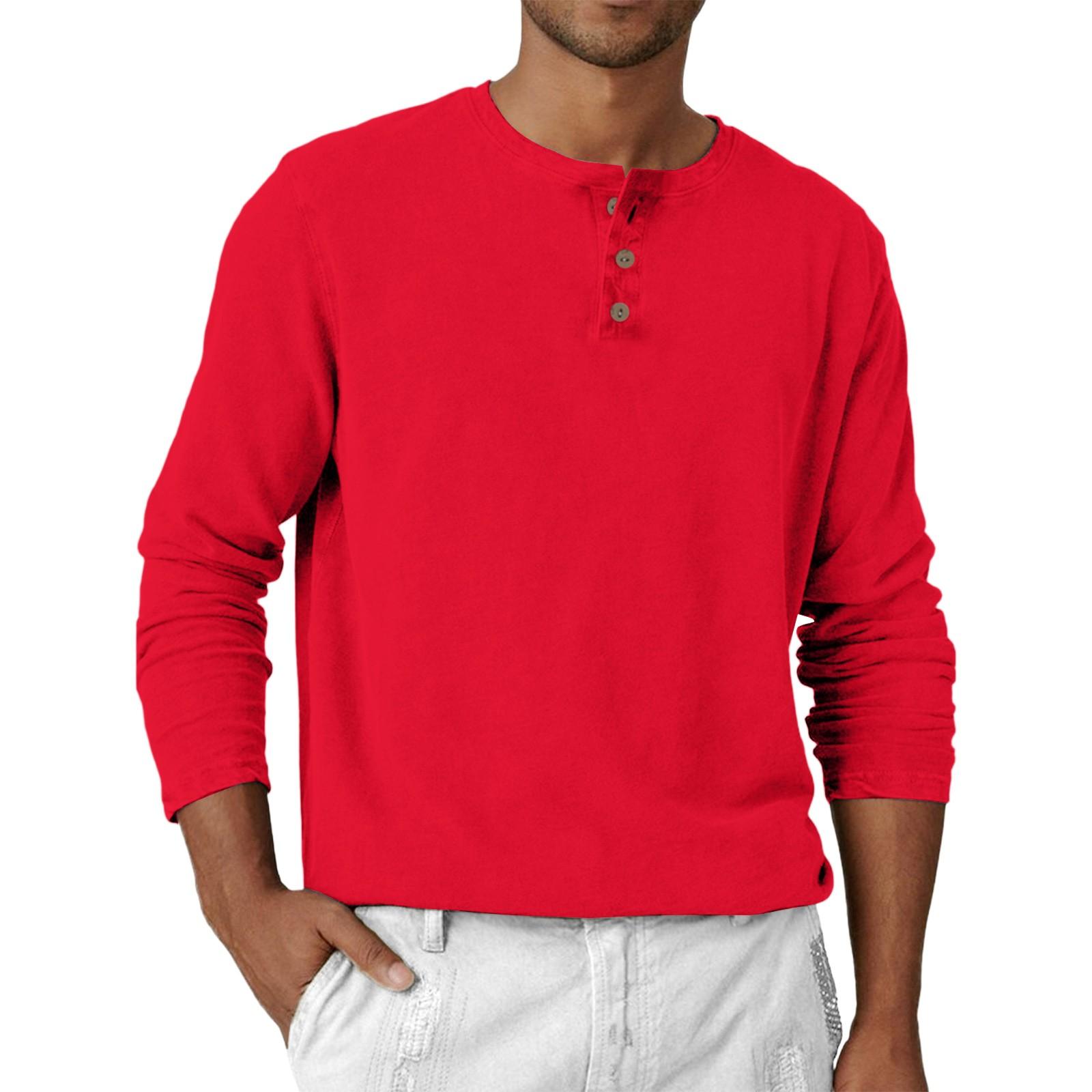 

Мужская свободная повседневная толстовка с длинными рукавами, лацканами и застежкой-молнией XXL красный