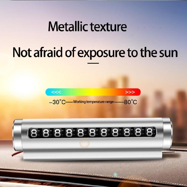 Not Slip Roller Face Temporary Parking Sign Aluminum Car Phone Plate Fade Resistant Car Parking Number Plate Roller