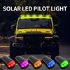 1Pc Solar Powered Car Signal Lights Truck Roof Light For Truck Solar Cab Lights Punch-Free Led Light 7 Colors Roof Lamp