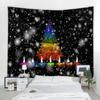 Vánoční tapisérie Santa Claus Vánoční koule pozadí nástěnná dekorace sváteční dekorace domácí potřeby dekorace na zeď