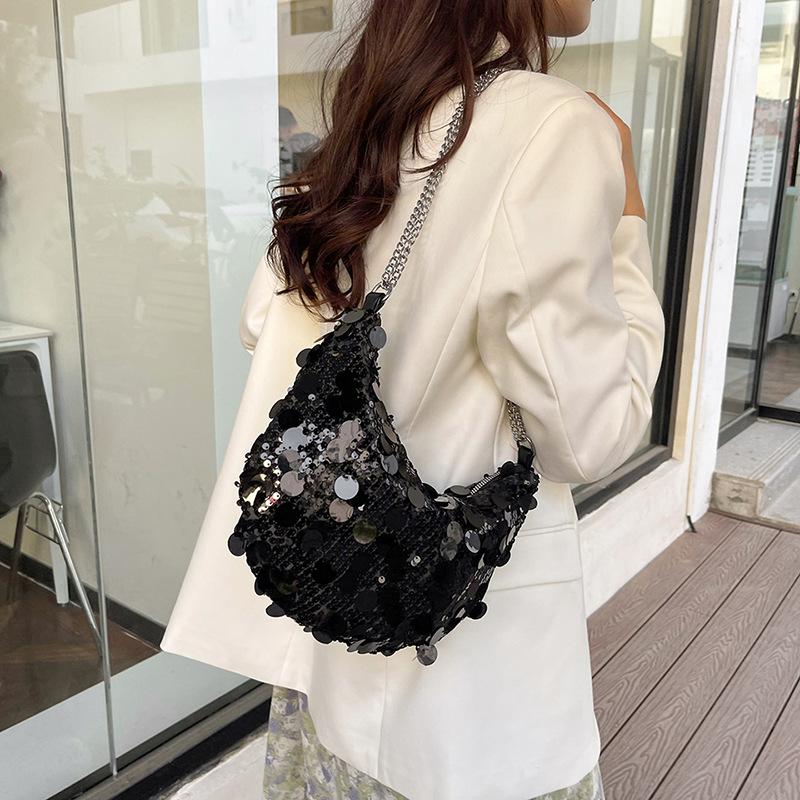 Women's Bag Sequined Dumpling Bag New Shoulder Bag Fashionable Personalized Messenger Bag Bag