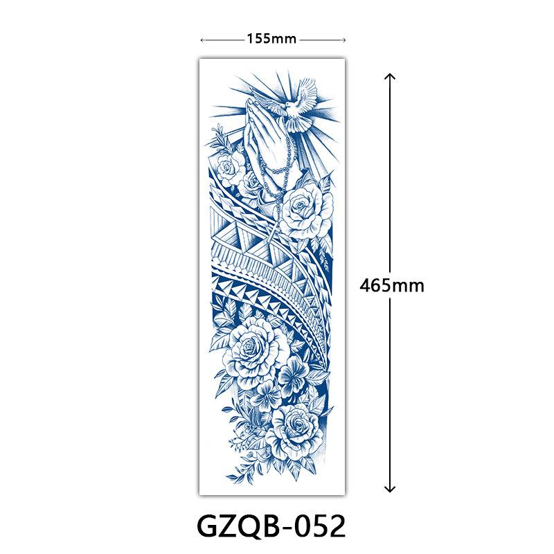 Herbal Tattoo Stickers, Semi-Permanent Tattoo Stickers, Herbal Juice Full Arm Tattoo Stickers