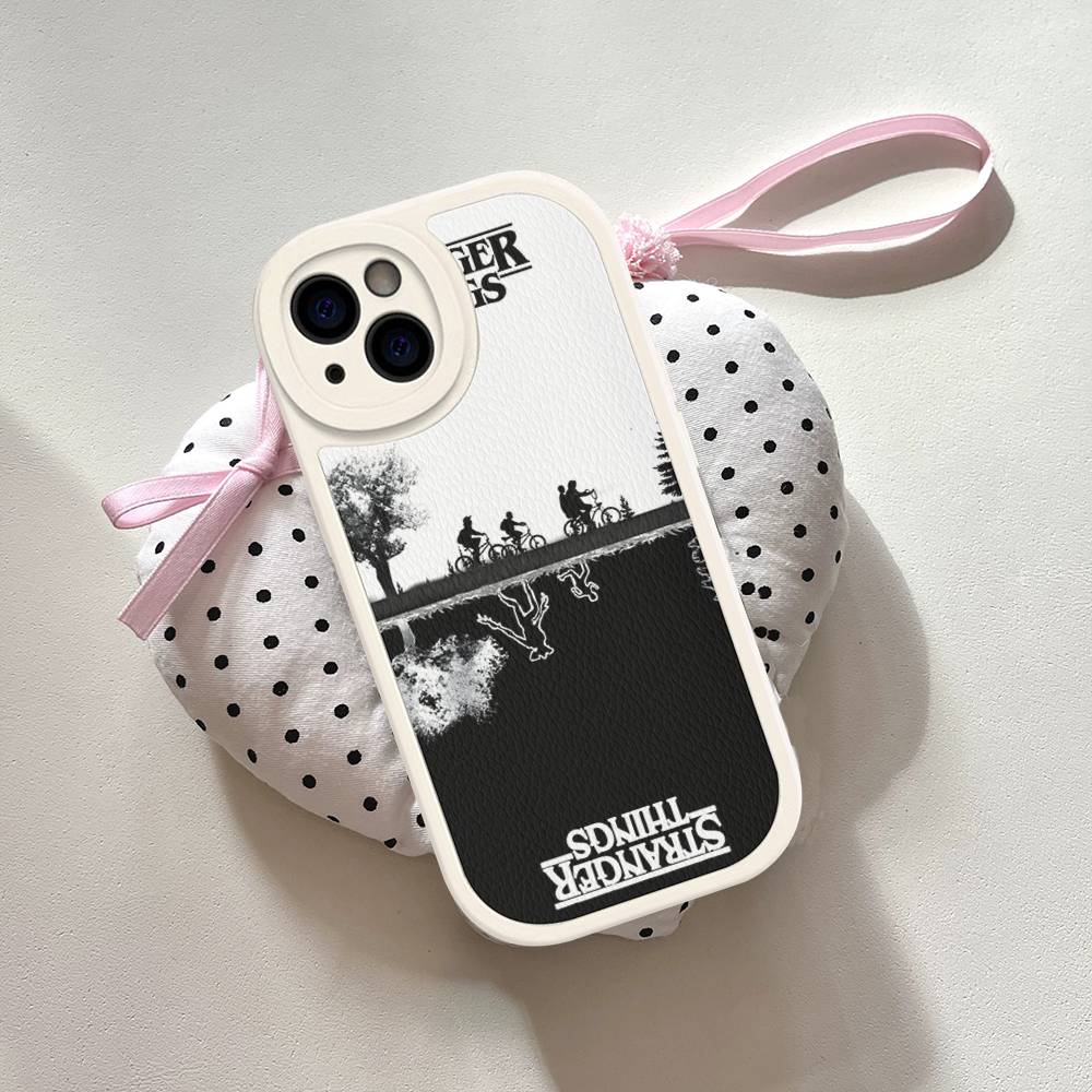 Hot S-Stranger T-Things Leather Phone Case For IPhone 15 14 13 Pro Max 12 11 16 Plus Phone Cover
