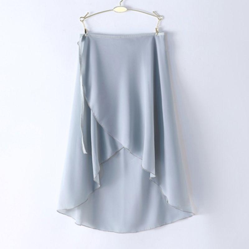Elegant Women's Half-Skirt: Solid Color, Ballet-Inspired, Asymmetric Hem, Perfect for Dance.