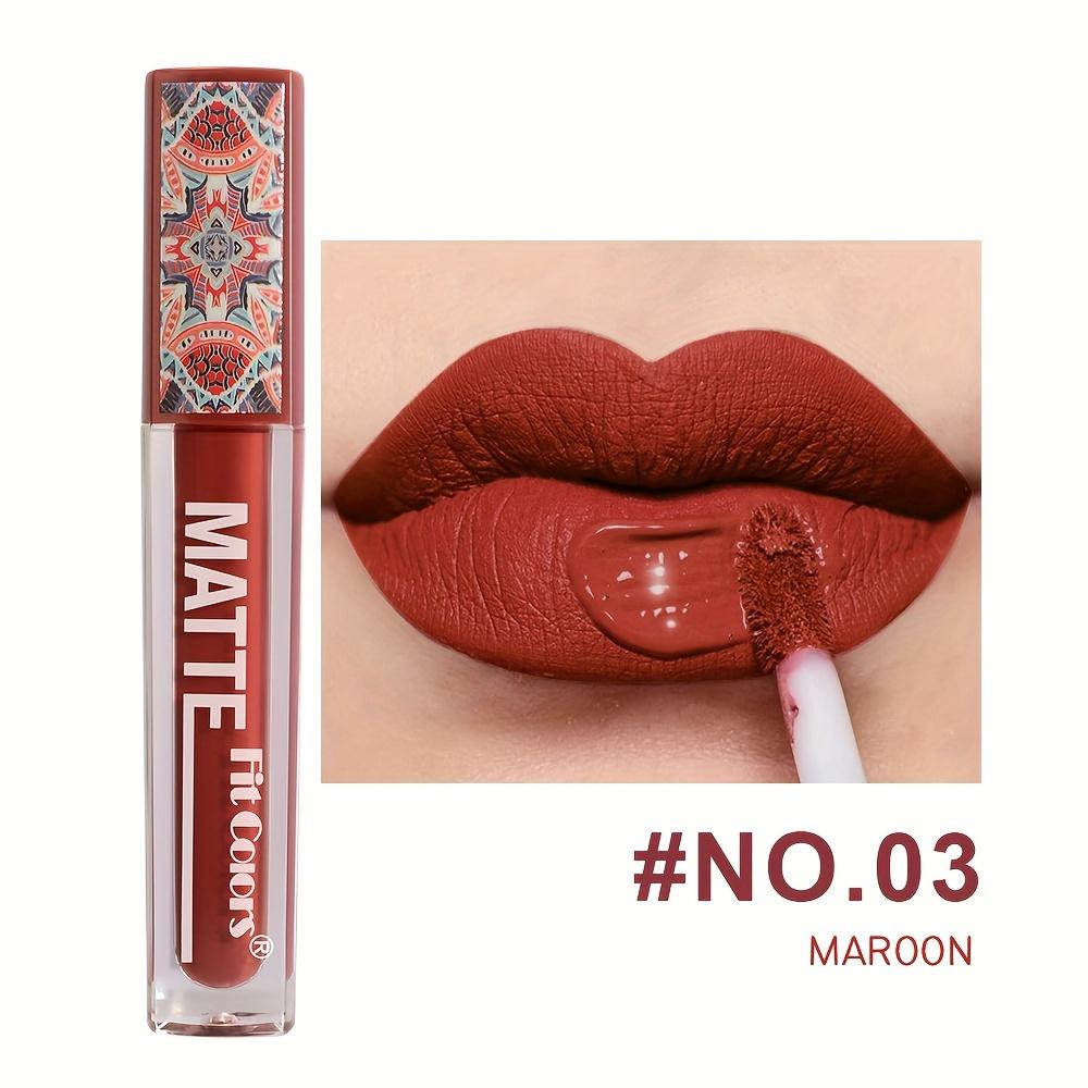 6 Farben Wasserdichter flüssiger Lippenstift, matt, samtig, Ton-Textur, Lipgloss, Bohemian-Stil, Erdbraun, langanhaltendes Antihaft-Cup-Makeup