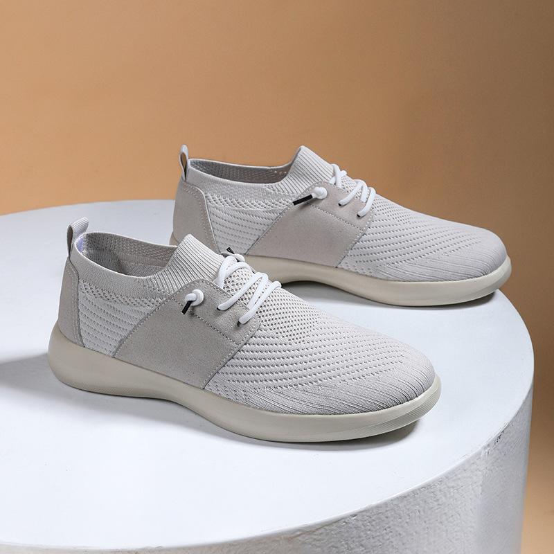 

Ленивые повседневные туфли без шнурков, легкие и дышащие тонкие сетчатые туфли, универсальные и удобные повседневные туфли 45 белый