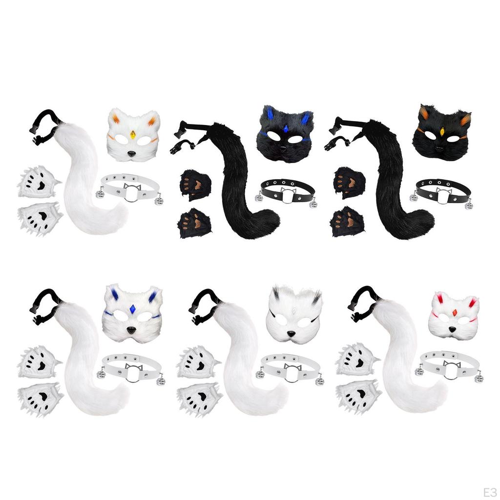 Cat and Tail Set Cosplay Costume Accessories for Party Carnival