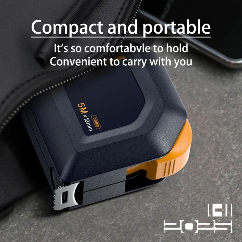 Portable Precisions Metric Ruler for Industry Construction Tape Measure Auto Lock Thickened Measuring Tape with Clip