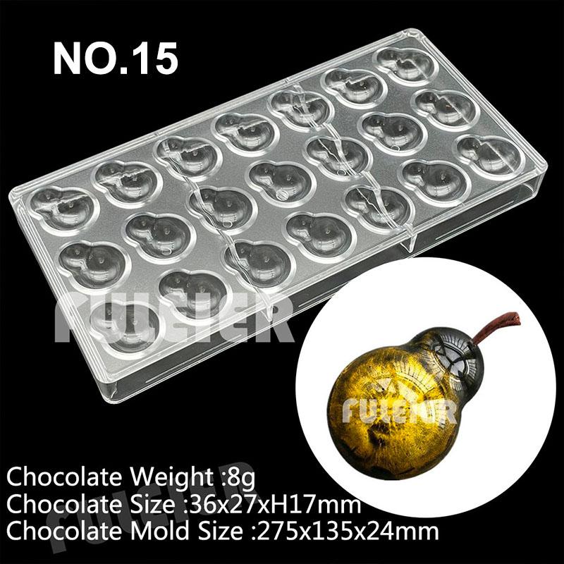 Polycarbonat Schokoladenformen Quadratisch Rund Süßigkeiten Süßwarenriegel Form Backen Kuchen BonBon Süßwarenwerkzeuge Backzubehör