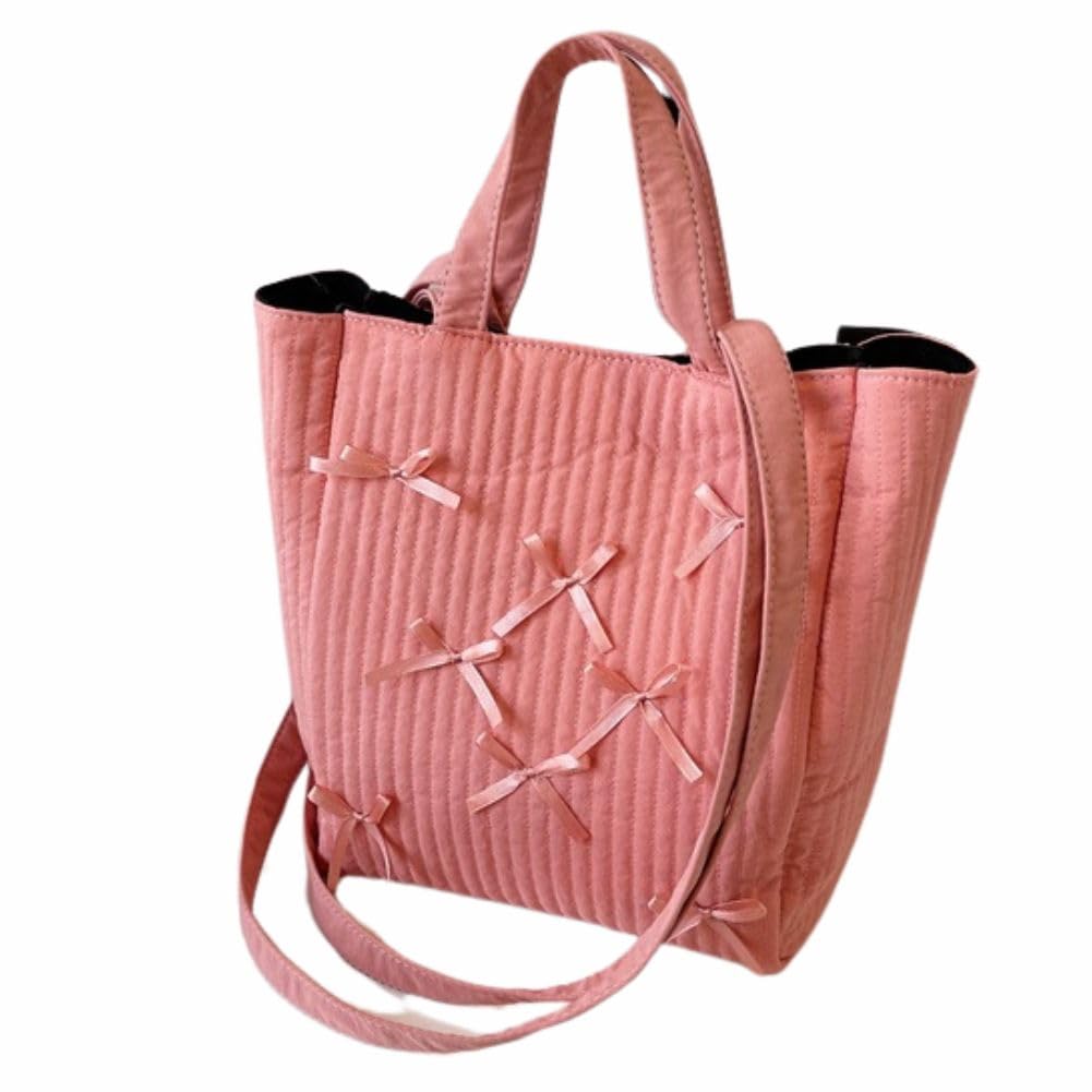 

Nubi Large Shoulder Tote Gift [YMSTco] Bag, Ribbon, Ibul-style Bag, Mother s Bag, Quilted, Crossbody, 2-way, Capacity, Lightweight, Cute, Bag, Bag, рожевий