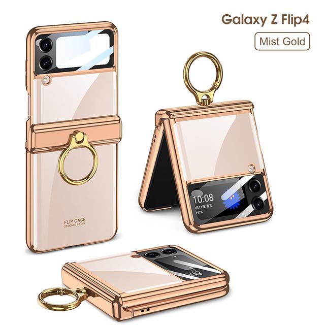Gkk Original Samsung Galaxy Z Flip 4 5g Protective Case Magnetic Hinged Shell Film All -In -One Phantom Protective Case