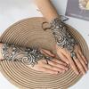 Handschuhe Handgefertigt Braut Hochzeit Handschuh Stickerei Spitze Armband & Verstellbares Seil