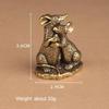 Brass Lover Mouse Small Statue Desktop Decorations Vintage Animal Rat Miniatures Figurines Home Decor Ornaments Crafts Tea Pets