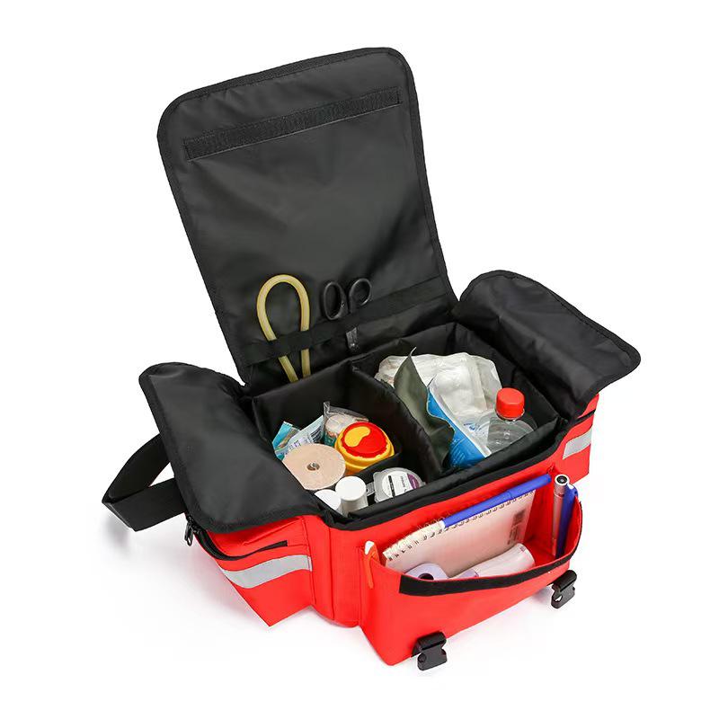 Outdoor Camping First Aid Kit: Single Shoulder Medical Storage Bag for Travel and Car