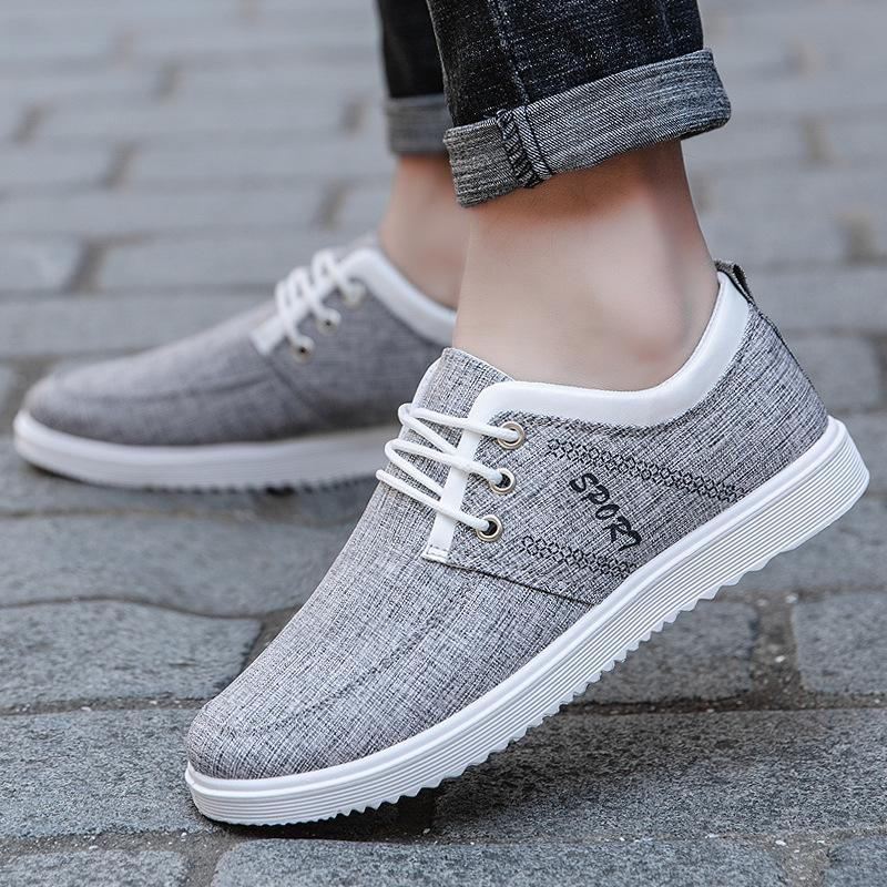 

2025 new Korean version of trendy men s shoes versatile casual canvas board shoes men s summer cloth shoes boys trendy shoes breathable 45