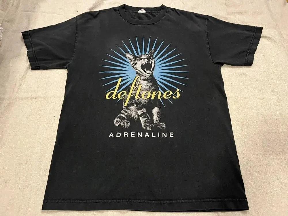 Vintage Deftones Adrenaline Cat T-Shirt 1996 Rock Band Tee S-4XL Unisex T-Shirt XXXL