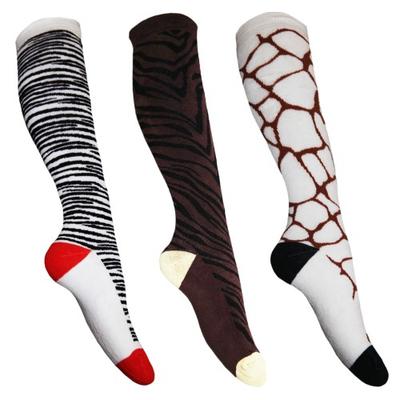 Womens/Ladies Animal Print Welly Socks (3 Pairs)