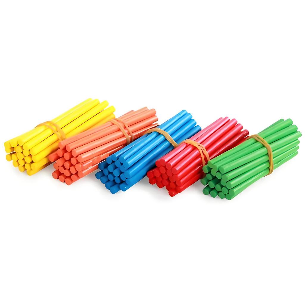 Wooden Math Counting Sticks for Elementary Addition & Subtraction (Grades 1-2)